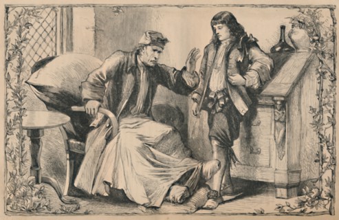 'Crusoe Advised by his Father', c1870. Artist: Unknown.