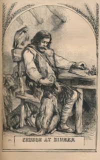 'Crusoe at Dinner', c1870. Artist: Unknown.