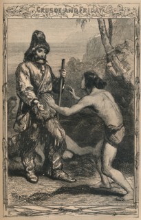 'Crusoe and Friday', c1870. Artist: Unknown.
