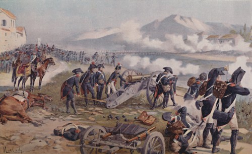 'Bonaparte Aiming The Cannon at Lodi', 1796, (1896).  Artist: Unknown.