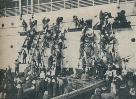 'A Novel Method of Coaling at the port of Yokohama', 1936. Artist: Unknown.