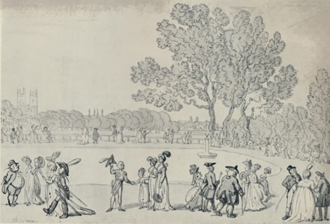 'Promenade in the Green Park, 1808', (1920). Artist: Thomas Rowlandson.