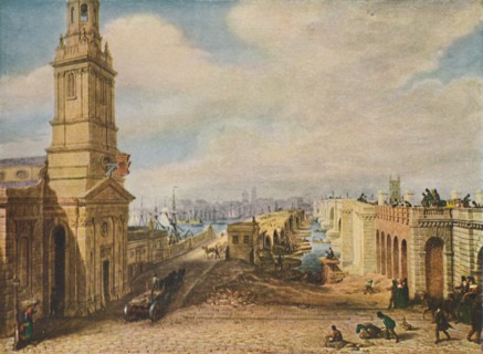 'London Bridges Old and New, 1831', (1920). Artist: George Scharf.