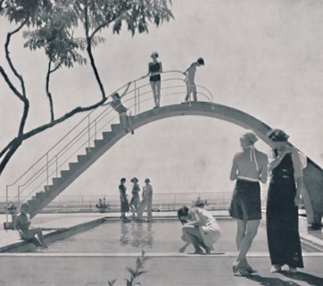 'A water-chute for a swimming bath,', 1935. Creator: Paul Heinrich August Wolff.