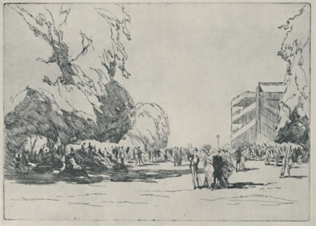 'Ascot - The Paddock, 1914', (1920). Artist: Claude Allin Shepperson.
