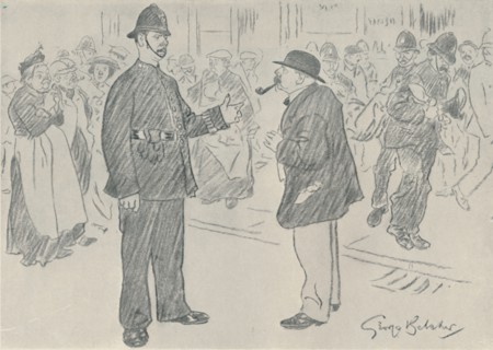 'Police and the People', 1920. Artist: George Belcher.