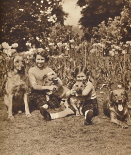 '-And Friends', Princesses Elizabeth and Mary at Royal Lodge, Windsor, c1936 (1937). Creator: Unknown.
