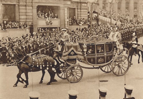 'Princess Elizabeth and her cousin Lord Lascelles with the Princess Royal', 1937 Creator: Unknown.