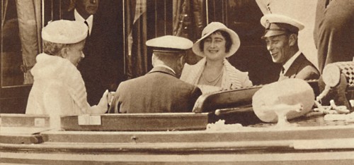 'Family Joke' - leaving the Royal Yacht Albert and Victoria at Cowes, c1935 (1937) Creator: Unknown.