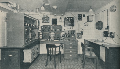 'One of the Wireless Cabins in a modern liner', 1936. Artist: Unknown.