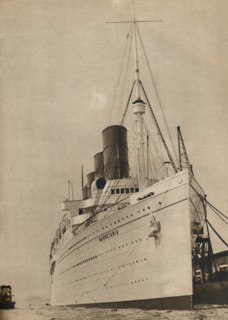'Former Queen of the Ocean, R,M.S. Mauretania of the Cunard White Star Line', 1936. Artist: Unknown.