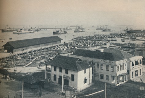 'Singapore Harbour is always crowded with shipping of many type and nationalities', 1937. Artist: Unknown.