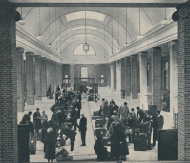 'Tilbury passenger baggage examined in a spacious new building',  1937. Artist: Unknown.
