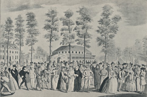 'The Jubilee Ball at Ranelagh Gardens, April 26th, 1749', (1920). Artist: Nathaniel Parr.