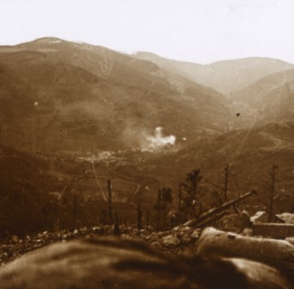 Bombardment, Metzeral, northern France, c1914-c1918. Artist: Unknown.