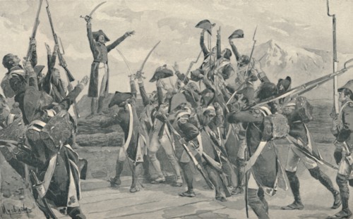 'Rampon's Soldiers Taking The Oath Never To Surrender', 1796, (1896). Artist: Unknown.