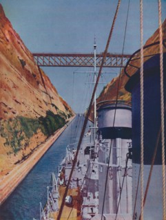 'Completed in 1893, the Corinth Canal', 1937. Artist: Unknown.