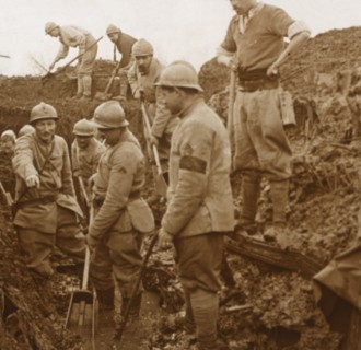 Trenches, Quennevières, northern France, c1914-c1918. Artist: Unknown.