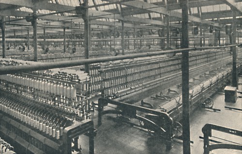 'General View of Spinning-room', c1917. Artist: Unknown.