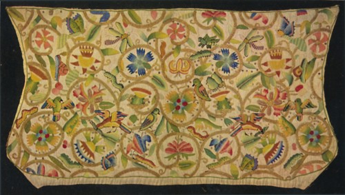 'A Lady's Cap Embroidered in Silk and Gold on Linen', 1927. Artists: Edward F Strange, Unknown.