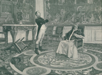 'Napoleon And Pius VII at Fontainbleau', 1813, (1896). Artist: Peter Aitken.