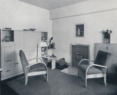 'Rowley Gallery of Decorative Art Ltd - Combined dining-living-room closed', 1939. Artist: Unknown.