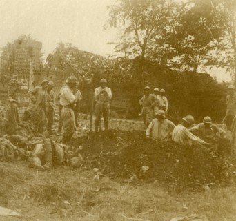 Burying the dead, c1914-c1918. Artist: Unknown.