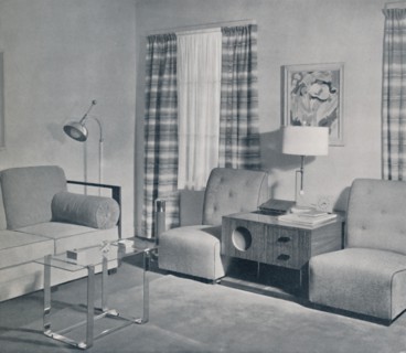 'A view in a two-room apartment in the Keeler Building, Grand Rapids, Michigan', 1935. Artist: Unknown.