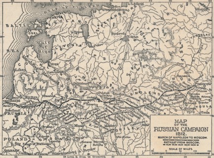 'Map of the Russian Campaign, 1812', (1896). Artist: Unknown.