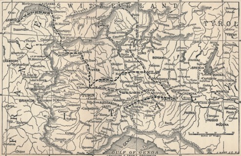 'Map of the Marengo Campaign', 1800, (1896). Artist: Unknown.