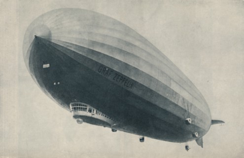 'A Prince of Zeppelins That Flew The World Round and Feared Not Storm Nor Tropic Sun', c1935. Artist: Luftschiffbau Zeppelin.