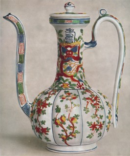 'Chinese Porcelain Ewer with Five-Colour Decoration. Period of Wan Li, 1573-1619', (1928). Artist: Unknown.