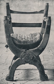 Queen Mary's Chair in Winchester Cathedral. A.D. 1554.', 1928. Artist: Unknown.