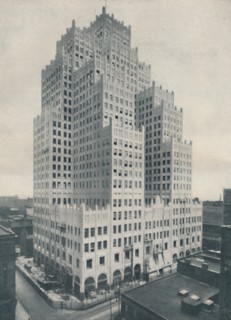 'Giving Significance to the Skyscraper: Grouped Towers at St. Louis', c1935. Artist: Unknown.