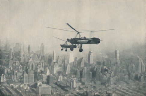 'Solution of Aerial Transport Problems in Cities: Aeroplanes That Require No Aerodromes', c1935. Artist: Wide World Photos.