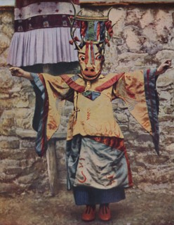 'Tibetan lama attired for the devil dance', c1935. Artist: Unknown.