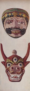 'Primitive Cultures in Ritual and Festival Masks - Festival mask and Cow-face mask ', c1935. Artist: Unknown.