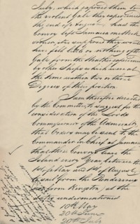 'Part of Letter Dated 31 December 1806 from Lloyd's to the Admiralty', (1928). Artist: Unknown.