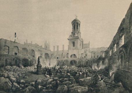 'The Second Royal Exchange After The Fire in 1838', (1928). Artist: Unknown.