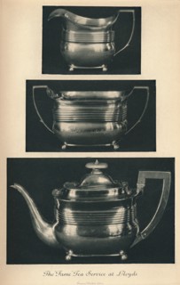 'The Fame Tea Service at Lloyd's', c1804, (1928). Artist: Unknown.