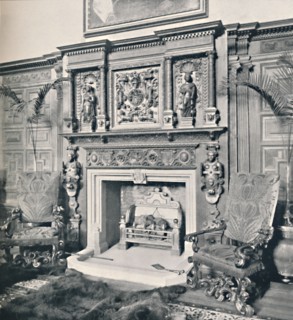 'Chimney-Piece in the Great Hall, Castle Ashby, Northampton', 1927. Artist: Unknown.