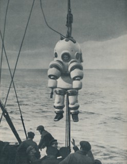 'The Eternal Fight Against the Sea: Armoured Casing for the Deep-Sea Diver', c1935. Artist: Pacific and Atlantic.