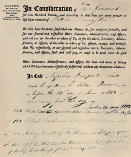 'Policy on Life of Napoleon, 1813', (1928). Artist: Unknown.