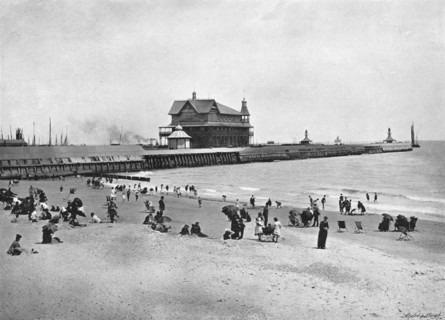 'The Pier, Lowestoft', c1896. Artist: Walter Boughton.