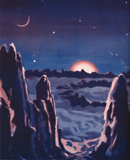 'What Sunrise on the Moon Must Be Like', 1935. Artist: Unknown.