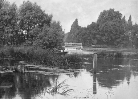 'Pangbourne Weir', c1896. Artist: Unknown.