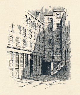 'The Cheshire Cheese Tavern - Wine Office Court, Fleet Street', 1907. Artist: F. Clementson.