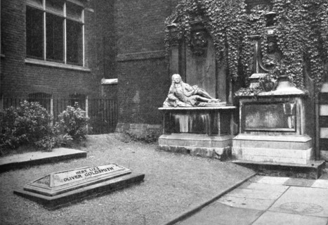 'Goldsmith's Monument in the Temple', 1907. Artist: Unknown.