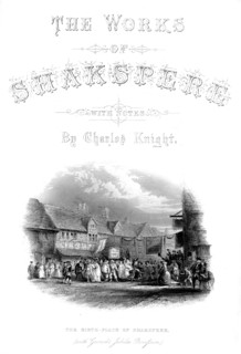'The Works of Shakspere - The Birth-Place of Shakspere (with Garic's Jubilee Procession)', c1870. Artist: Unknown.