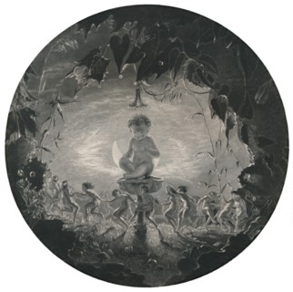 'Puck and the Fairies. (Midsummer Nights Dream)', c1870. Artist: WM Lizare.